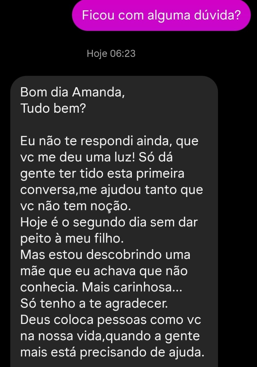 Depoimento real de mãe que fez a aula 3